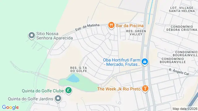Mapa do bairro Residencial Quinta do Golfe, São José do Rio Preto - SP