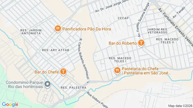 Mapa do bairro Residencial Rio das Flores, São José do Rio Preto - SP