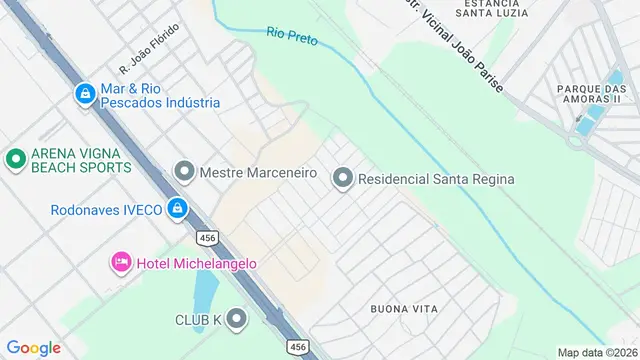 Mapa do bairro Residencial Santa Regina, São José do Rio Preto - SP