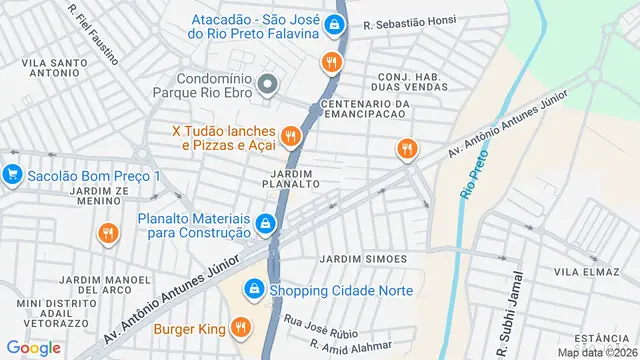Mapa do bairro Residencial Sebastião Guilhem Padilha, São José do Rio Preto - SP