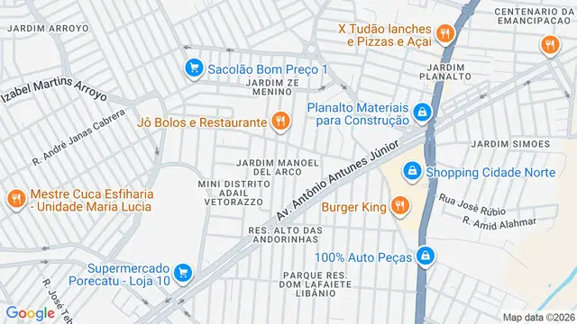 Mapa do bairro Residencial Vista Alegre, São José do Rio Preto - SP