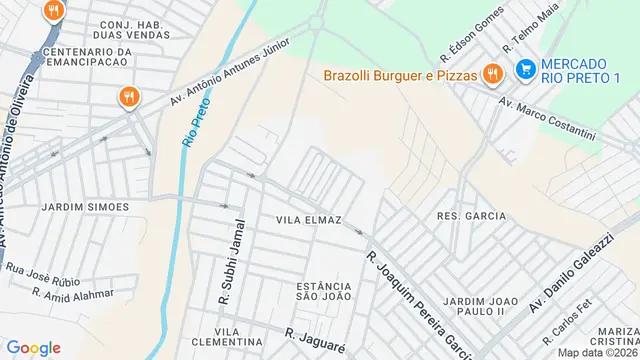 Mapa do bairro Residencial Vitória Régia, São José do Rio Preto - SP