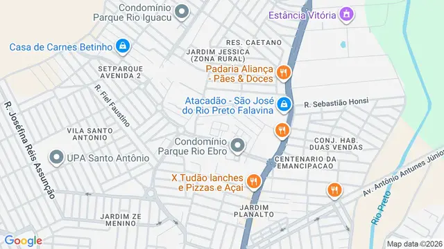 Mapa do bairro Rios de Spagna, São José do Rio Preto - SP