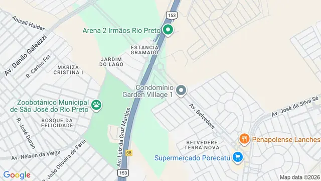 Mapa do bairro Terra Nova Garden Village, São José do Rio Preto - SP