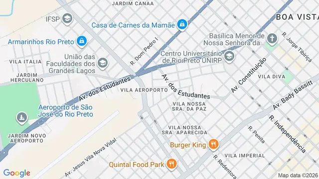 Mapa do bairro Vila Aeroporto, São José do Rio Preto - SP
