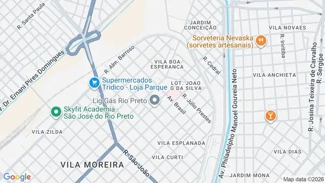 Mapa do bairro Vila Boa Esperança, São José do Rio Preto - SP