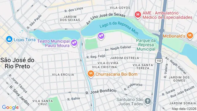 Mapa do bairro Vila Elvira, São José do Rio Preto - SP