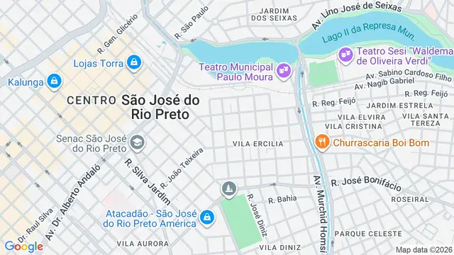 Mapa do bairro Vila Ercília, São José do Rio Preto - SP