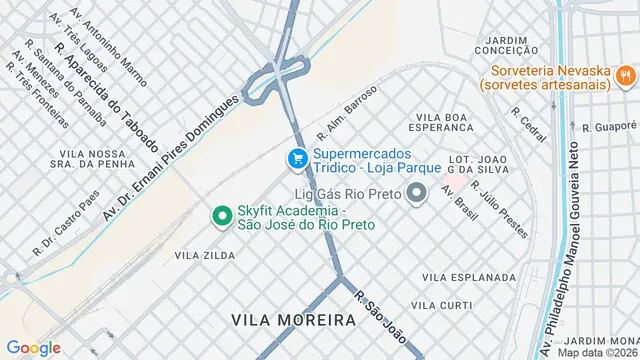 Mapa do bairro Vila Esplanada, São José do Rio Preto - SP