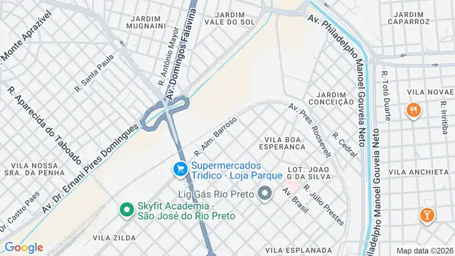 Mapa do bairro Vila Falavina, São José do Rio Preto - SP
