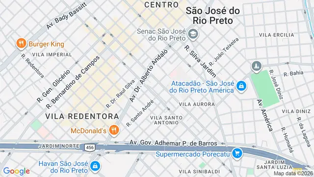 Mapa do bairro Vila Fioresi, São José do Rio Preto - SP