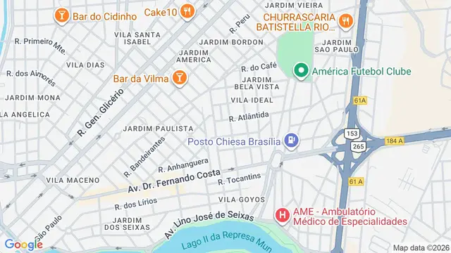 Mapa do bairro Vila Ideal, São José do Rio Preto - SP