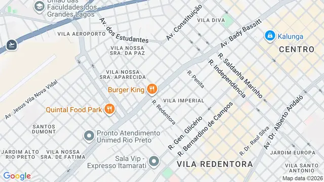 Mapa do bairro Vila Imperial, São José do Rio Preto - SP