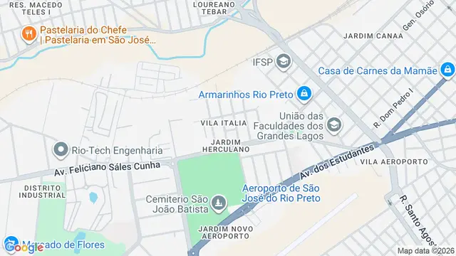 Mapa do bairro Vila Itália, São José do Rio Preto - SP