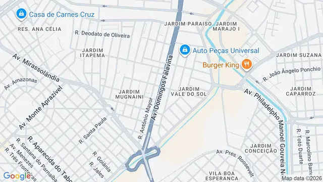 Mapa do bairro Vila Mayor, São José do Rio Preto - SP