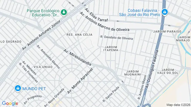 Mapa do bairro Vila Miguelzinho, São José do Rio Preto - SP