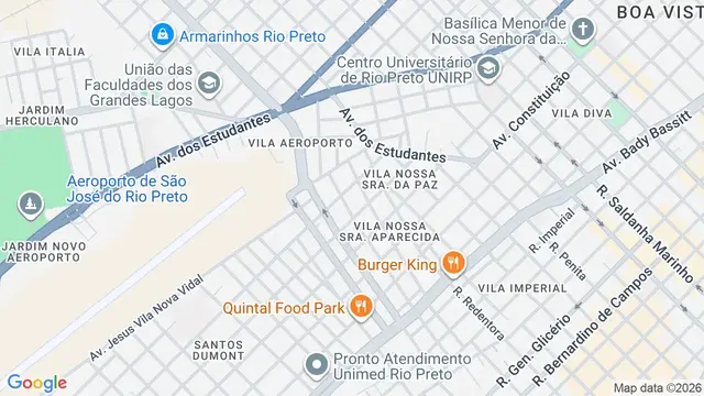 Mapa do bairro Vila Nossa Senhora Aparecida, São José do Rio Preto - SP