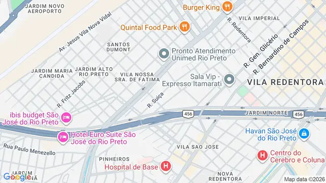 Mapa do bairro Vila Nossa Senhora de Fátima, São José do Rio Preto - SP