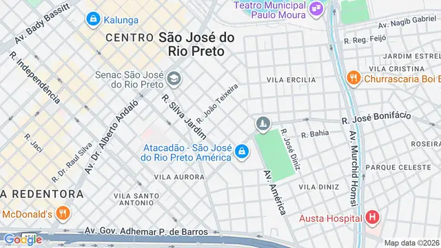 Mapa do bairro Vila Santa Cruz, São José do Rio Preto - SP
