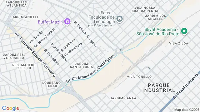 Mapa do bairro Vila São Jorge, São José do Rio Preto - SP